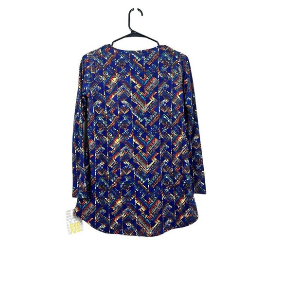 LuLaRoe Lynnae Women's Navy Blue Long Sleeve Top - Picture 2 of 7